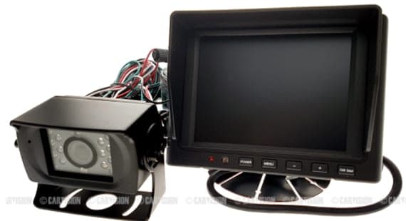 Kit caméra de recul pour utilitaire : caméra grand angle à vision nocturne et moniteur de cabine avec son faisceau de câblage