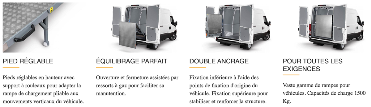nos systèmes de rampes storevan